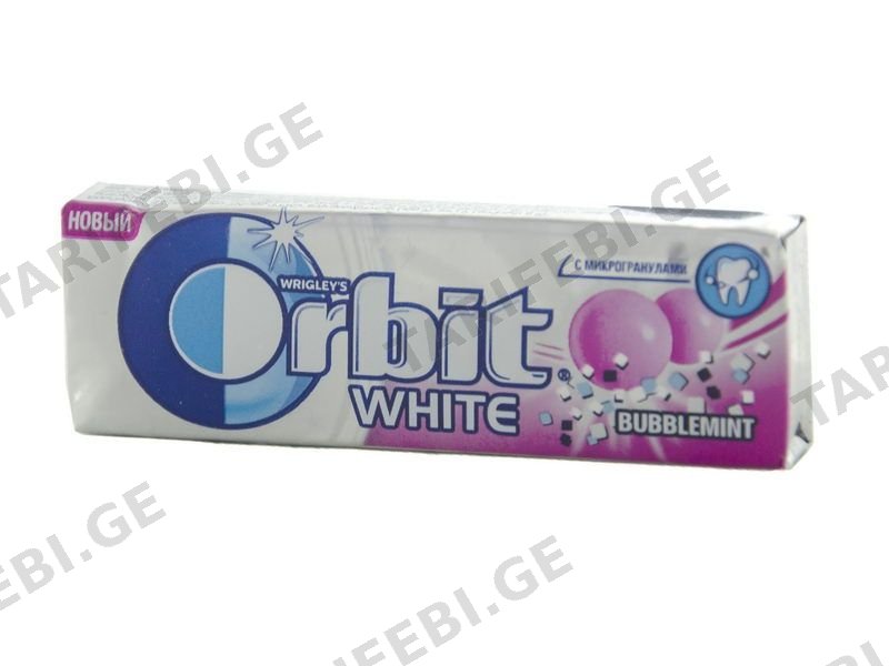 საღეჭი რეზინი თეთრი ბალმინტი ორბიტი - Orbit