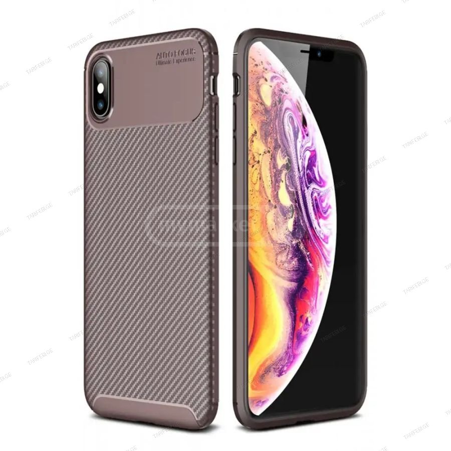 კარბონის ქეისი iPhone X Focus Carbon Case - ყავისფერი