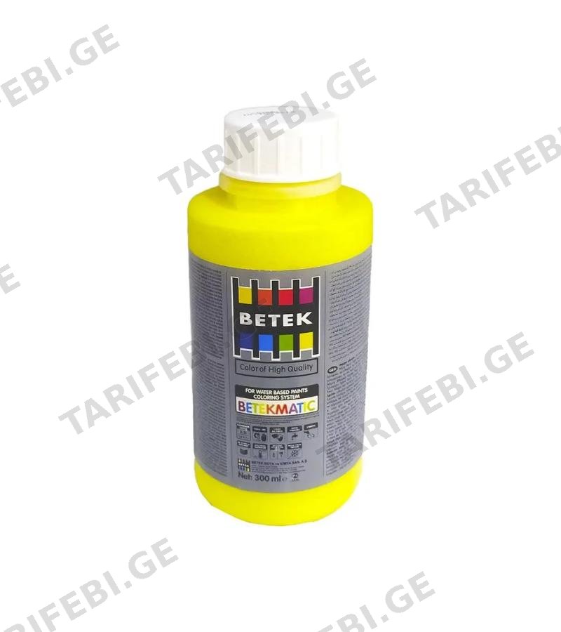 საღებავის ფერი Betek Matic ფერი. Lemon 0.300ლტ