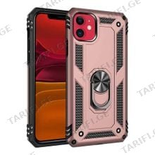 iPhone 11 Sofia Ring Case სილიკონის ქეისი ბეჭდით - ვარდი