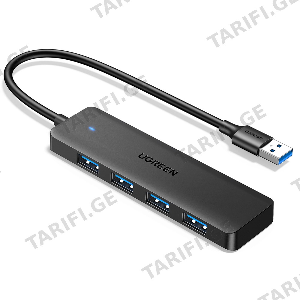 USB ჰაბი UGREEN CM219 (35574), USB, HUB, Black