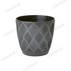 ქოთანი ყვავილის FORM PLASTIC flow petit eco recycled z podstawka 13 anthracite