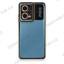 Xiaomi Poco X5 5G, Xiaomi Redmi Note 12 5G, Liva lense Case სილიკონის ქეისი - შავი