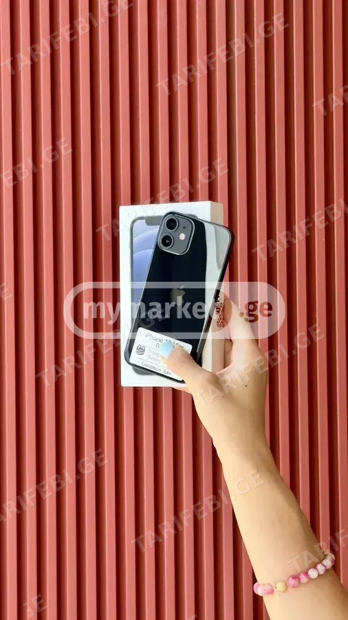 iPhone 12 Mini Black 92% AA+ იდეალური/გაუხსნელი