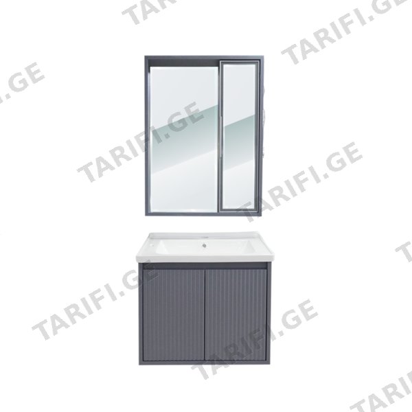 აბაზანის ავეჯის კომპლექტი (PVC; C-600x500x530mm; LED M-600x140x800mm) (319-60)