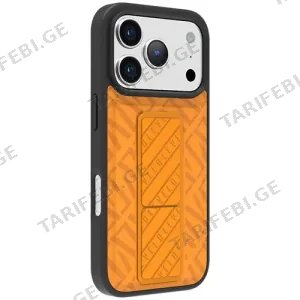 Levelo Morphix Cuero Gripstand Case for iPhone 17 Pro Sunrise Orange LVLMRPCGCIP17PSORG