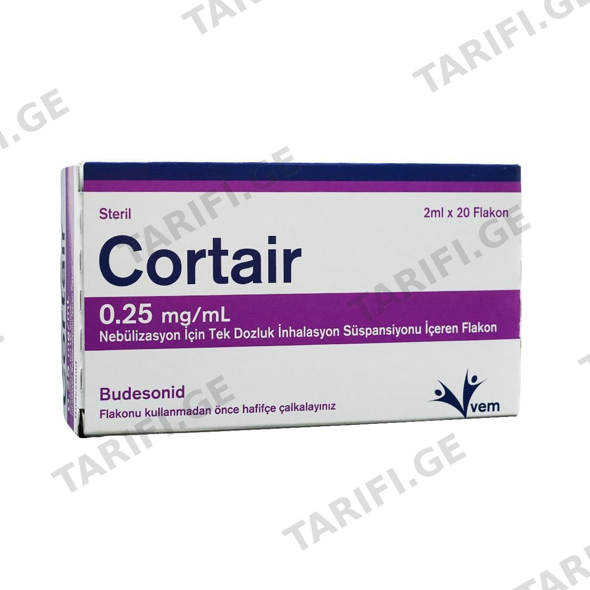 კორტაირი - Cortair 0.25მგ 20 საინჰალაციო ფლაკონი