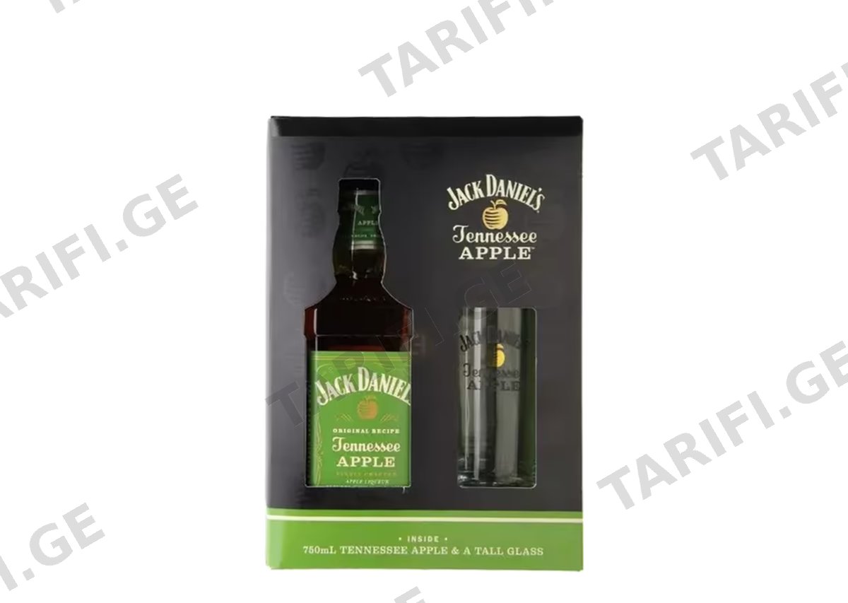 ვაშლის ლიქიორი Jack Daniel's - 0.7L (სასაჩუქრე 1 ჭიქით)