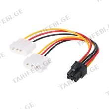kingda KDMLX0101 molex to 6pin video card power კვების გადამყვანი