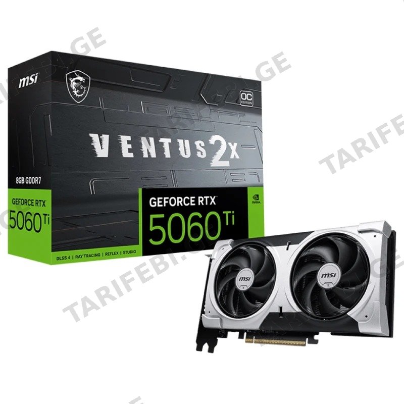 ვიდეო დაფა MSI GEFORCE RTX 5060 TI VENTUS 2X 8GB GDDR7 128-BIT