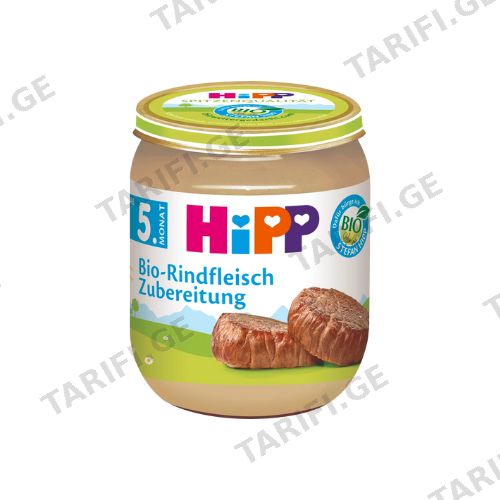 ჰიპი - პიურე საქონლის ხორცი /5თვ+/ 125გრ 6346 Hippie - pureed beef /5 months+/ 125g