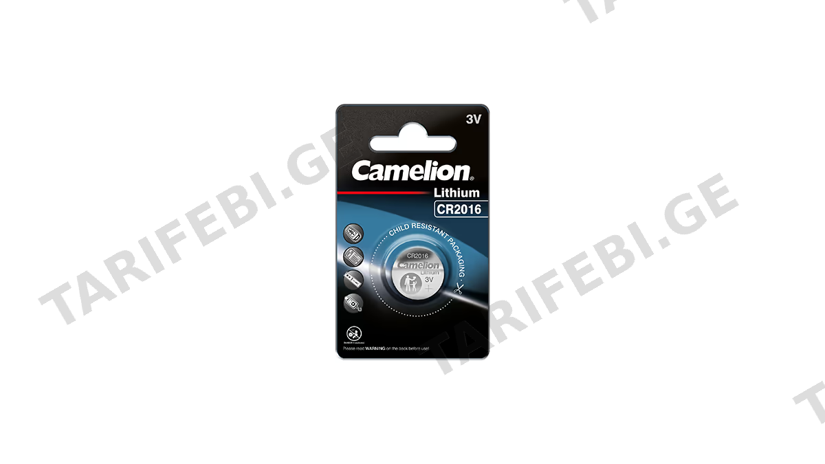 Camelion CR2016 ელემენტი (1ცალი) (2787)