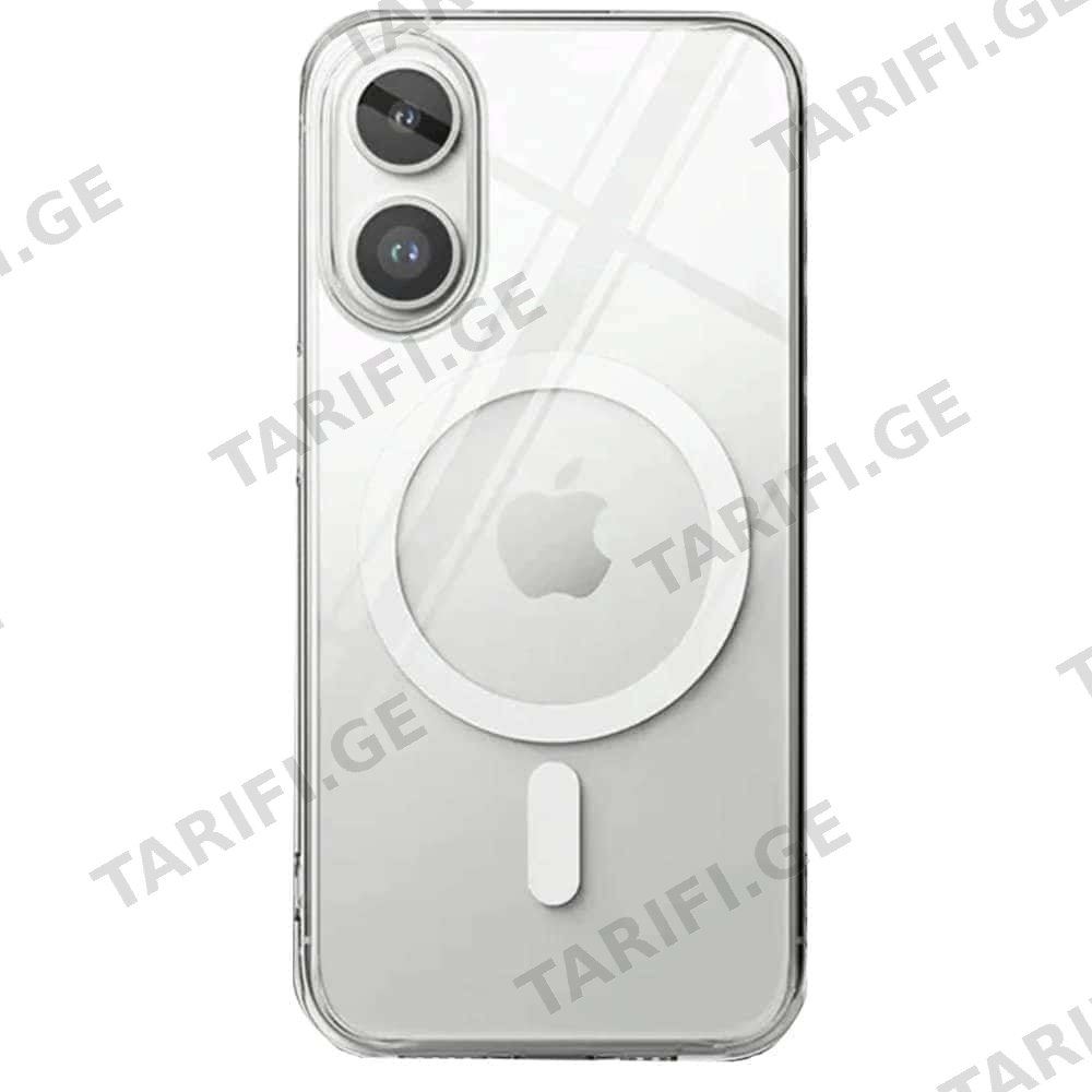 სილიკონის ქეისი Transparent Case with Magsafe Apple iPhone 16