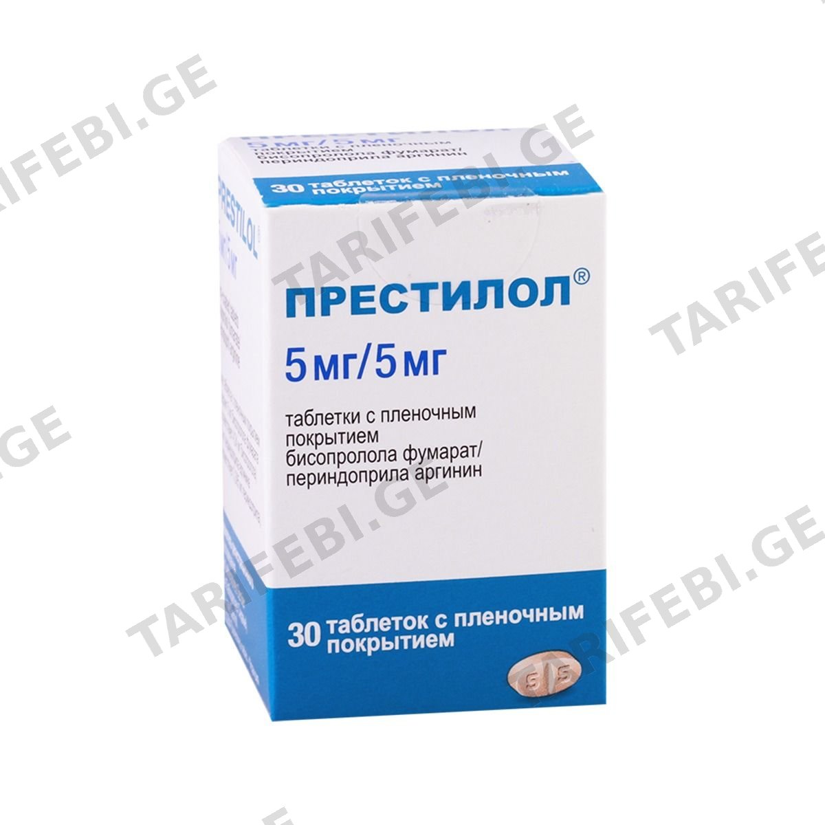 პრესტილოლი - Prestilol 5მგ/5მგ 30 ტაბლეტი