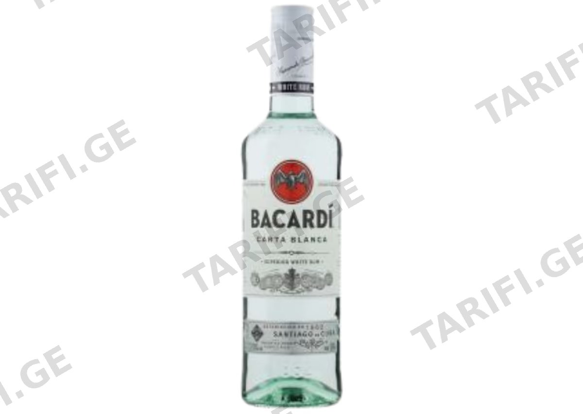 რომი Bacardi Carta Blanca - 0.5L