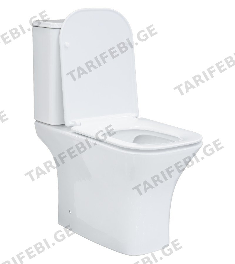 უნიტაზი ავზით JT-3207 თეთრი, სახურავით (Rimless) JTO