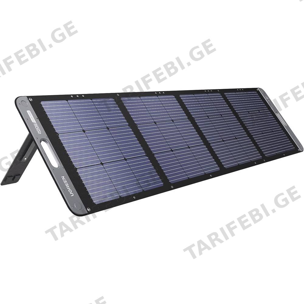 პორტატული დამტენი მზის ენერგიით UGREEN SC200 (15114), 200W, Solar Power Bank, Black