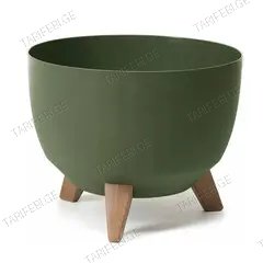 ქოთანი ყვავილის Lamela Bowl ROMA ECO wood 330 12,4ლ მწვანე