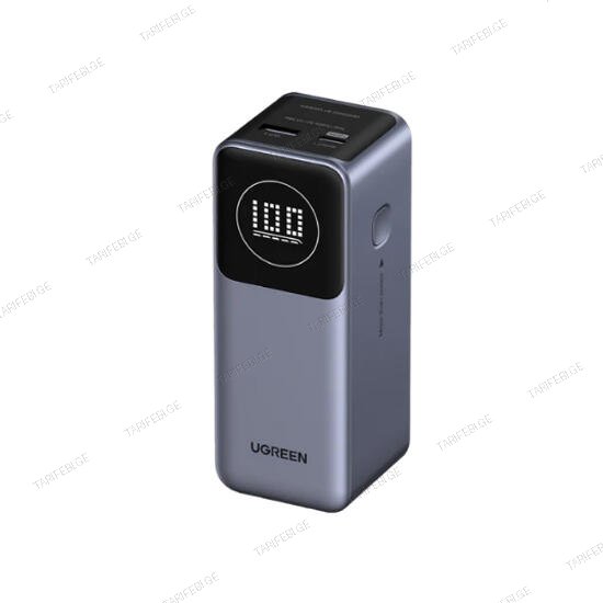 Ugreen Nexode 12000mAh Type-C USB-A Power Bank With Smart Digital Display 35526B Grey