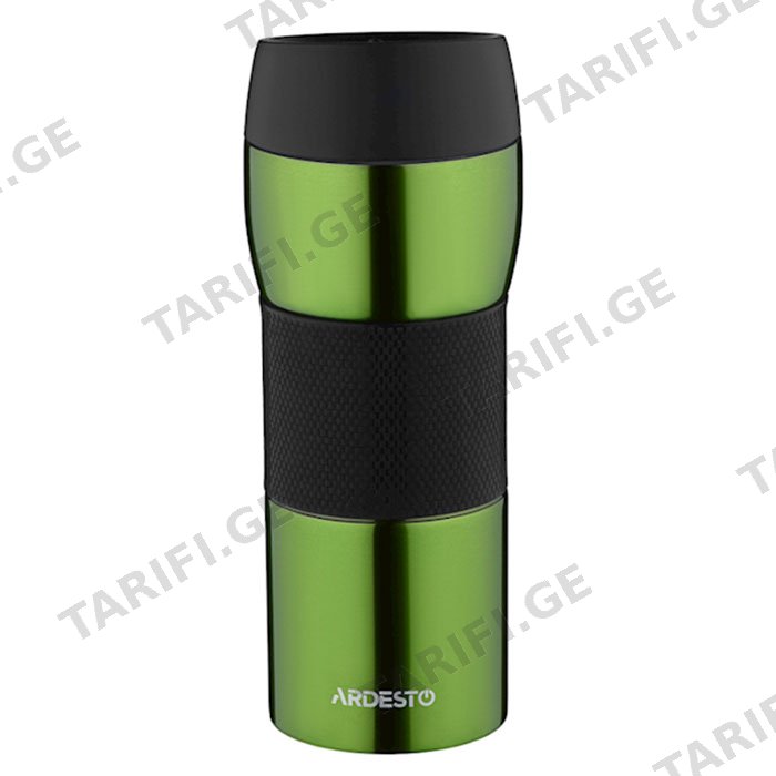 თერმოსი ARDESTO TRAVEL MUG EASY TRAVEL 450 ML, GREEN,SILOCONE, S/S