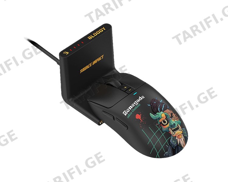 მაუსი A4Tech Bloody R72 Ultra Duo Dual Mode Wireless Gaming Mouse Renegade Midnight
