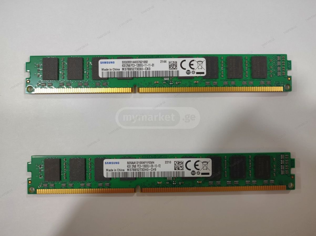 SAMSUNG DDR3 4GB და 8GB PC3 1333mhz და 1600mhz sodim