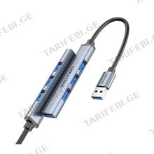 VENTION CKOHB USB 3.0 to USB 3.0/USB 2.0*3 Mini Hub Gray USB ჰაბი