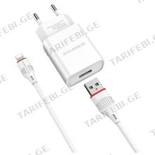 BOROFONE BA20A Sharp single port charger set(Lightning)(EU) White