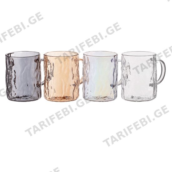 4 ცალიანი ჭიქების ნაკრები ARDESTO AR2626GM SET OF CUPS SHINE MIX (260 ML)