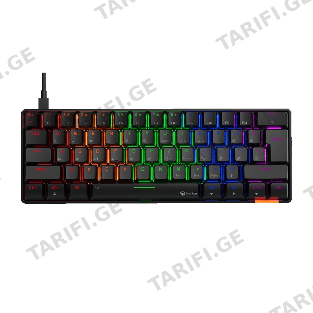 კლავიატურა MeeTion MK005 Black USB Wired 60% Mechanical KB