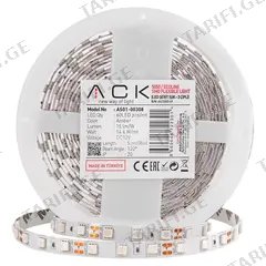 ლენტი LED ACK 60 RGB 5 მ 12V IP20
