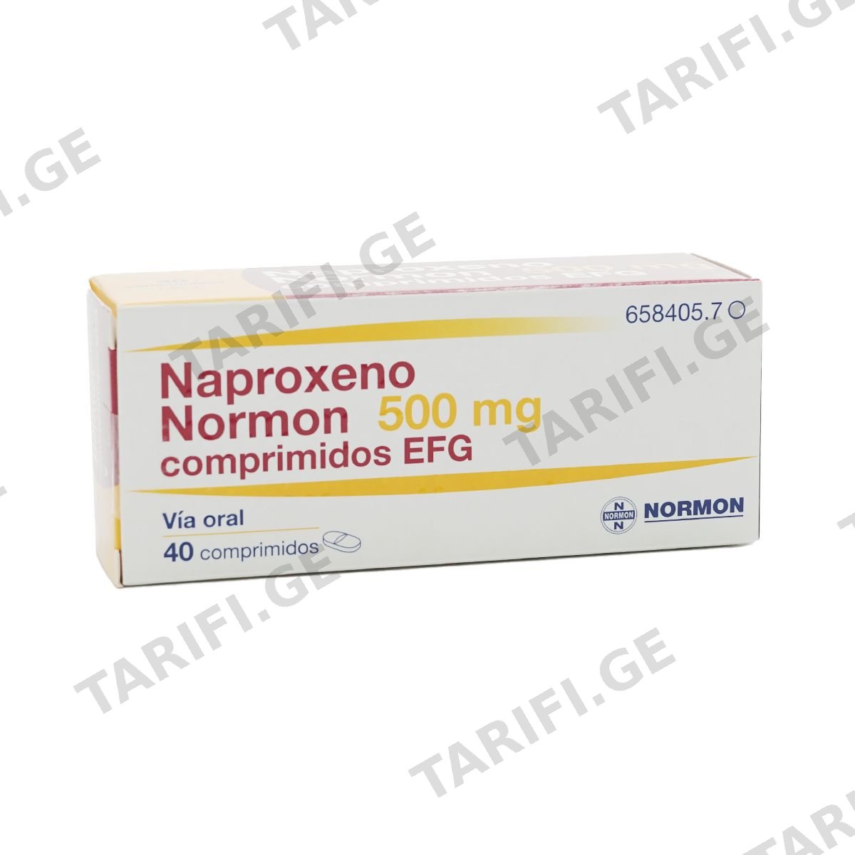 ნაპროქსენი ნორმონი - Naproxeno Normon 500მგ 40 ტაბლეტი