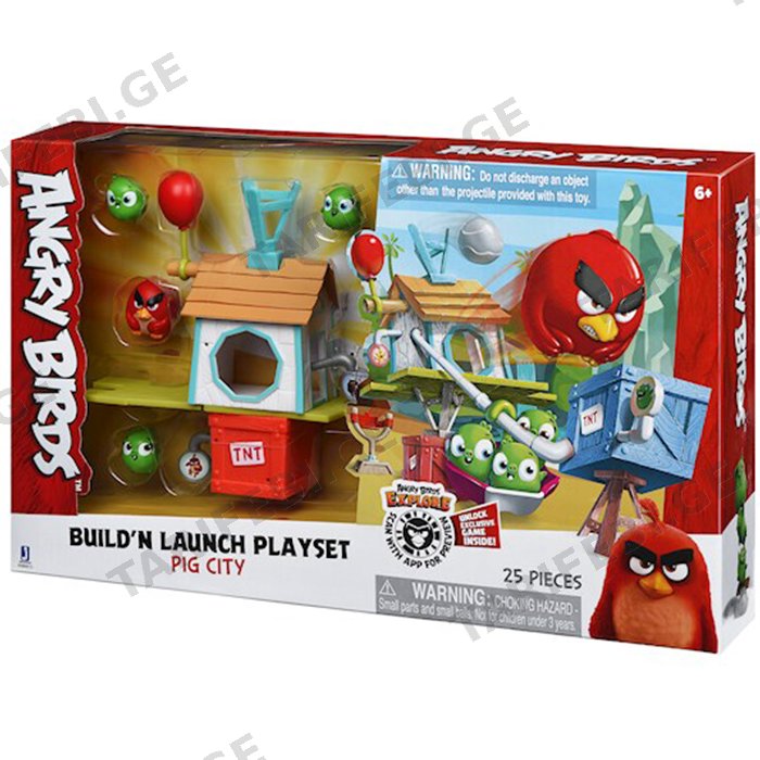 სათამაშო ნაკრები ANGRY BIRDS JAZWARES ANB - MEDIUM PLAYEST (ANB0015)