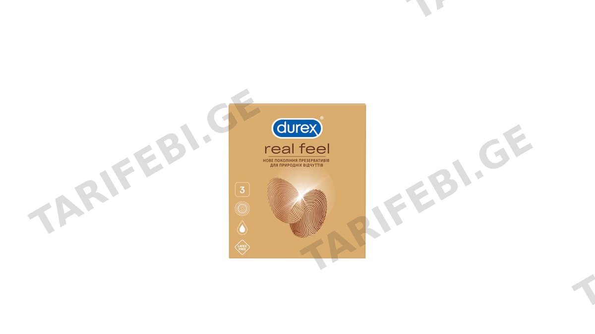 DUREX პრეზერვატივი REAL FEEL-3ც