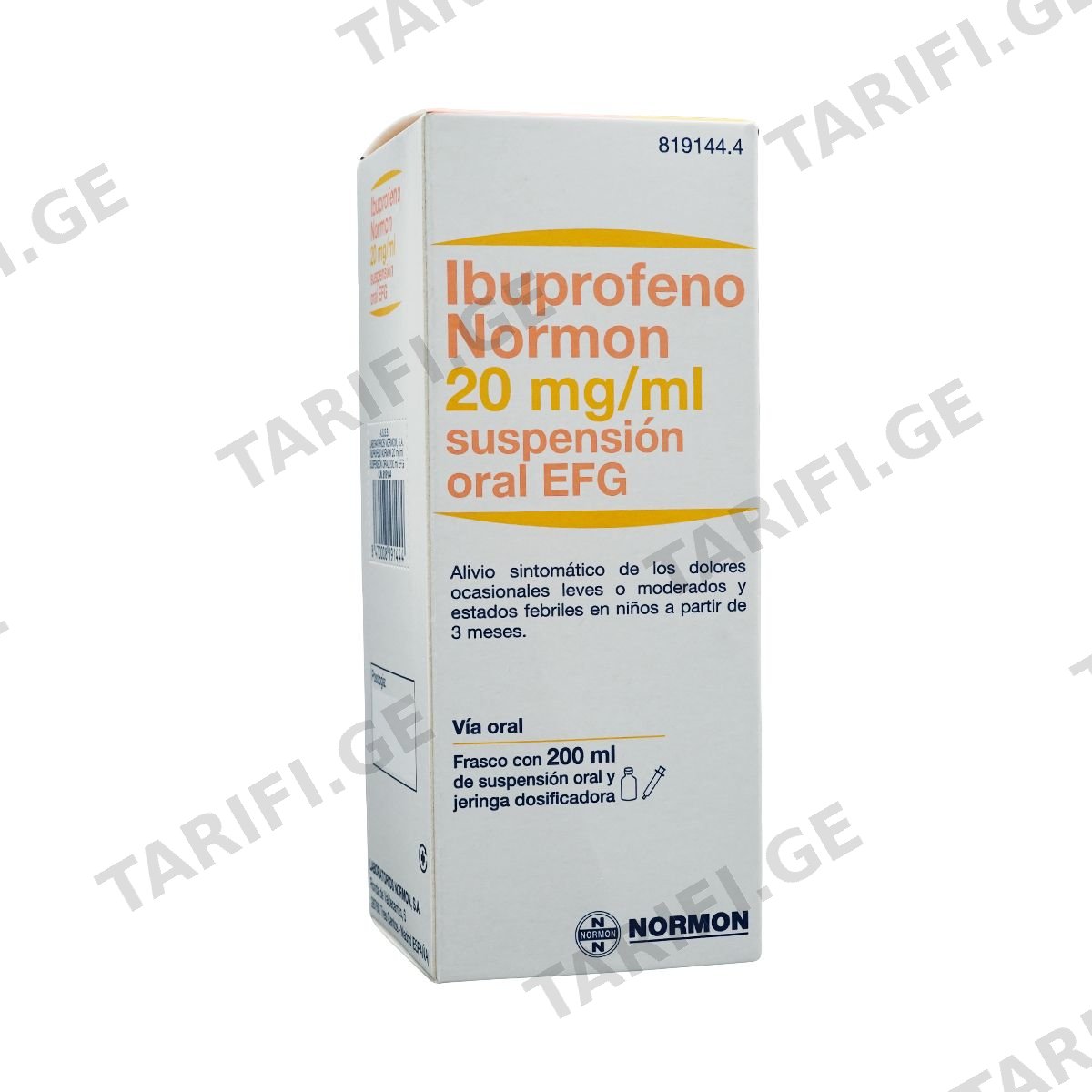 იბუპროფენ-ნორმონი - Ibuprofen Normon სუსპენზია 200მლ