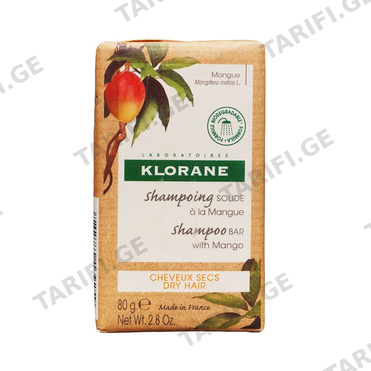 მშრალი შამპუნი მანგო 80გ 9259 კლორანი - Klorane