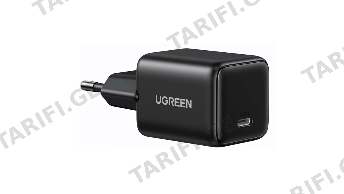 მობილურის დამტენი UGREEN X512 (55553), 20W, Type-C GaN Fast Charger, Black