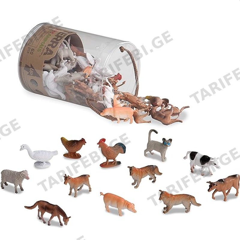 შინაური ცხოველების სათამაშო ნაკრები TERRA FARM ANIMAL TUBE (AN6001Z)