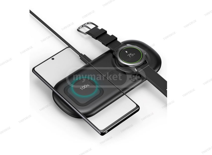 Choetech T570-S 2 In 1 Wireless 10W Charger, Phone + Watch