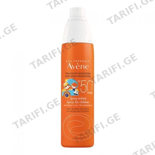 ავენი - SUN საბავშვო სპრეი მზისგან დამცავი SPF50+ 200მლ 5681/2866/2090/6317
