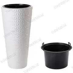 პლასტმასის ქოთანი FORM PLASTIC 2930-011 Diamond Slim 25 ლ