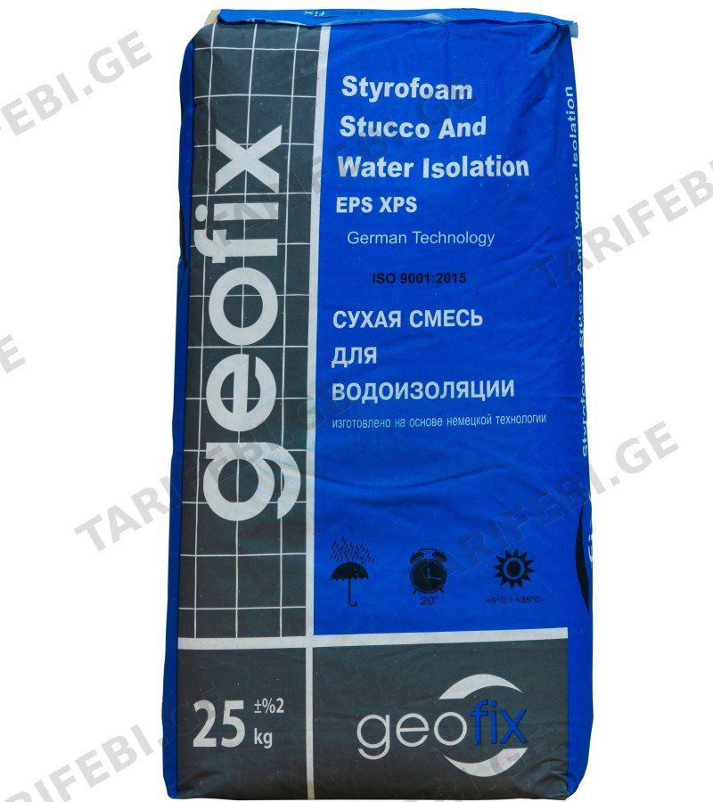 ფისოვანი ცემენტი 25კგ GeoFix (წყალდამცავი)