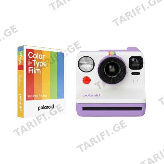 ფოტოაპარატი Polaroid Now Generation 3 Purple Bundle Color Film 8 Photos
