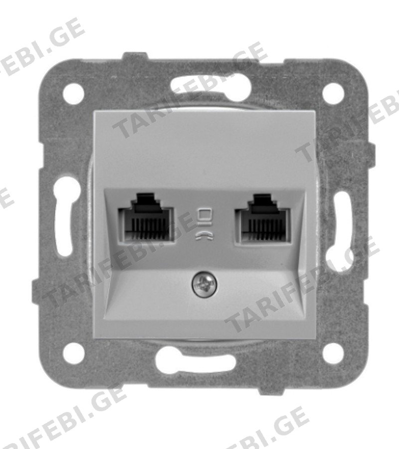 როზეტის მექანიზმი ტელეფონის KARRE PLUS SILVER WKTT04022SL-EU1 Panasonic
