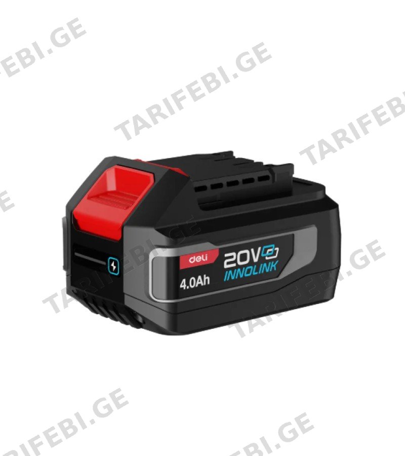 ელემენტი 20V 4Ah*1 DE-DC20A4 RED მწარ. deli
