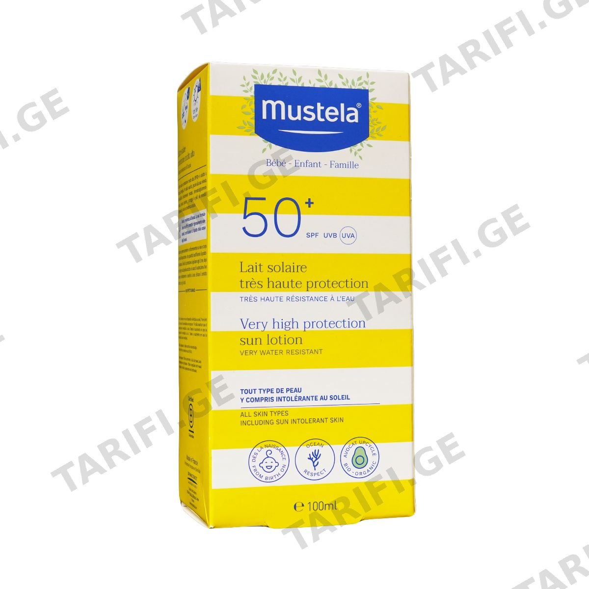 მზისგან დამცავი ლოსიონი SPF50+ 100 მლ 7550 მუსტელა - Mustela