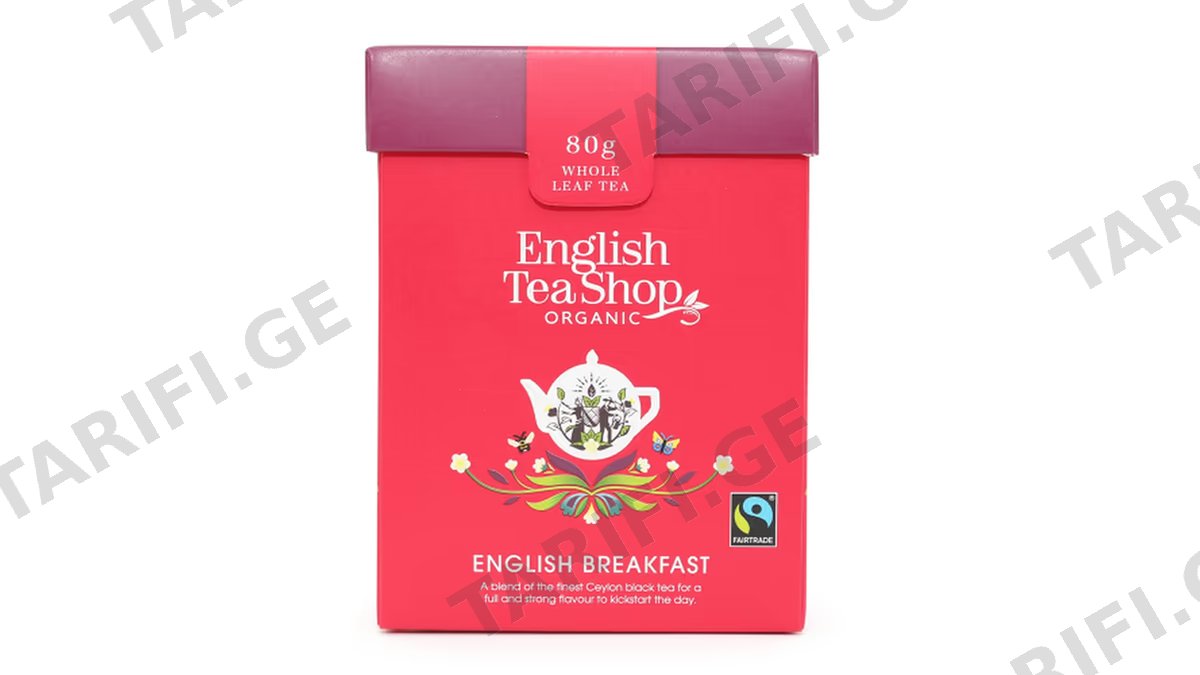 English Tea shop - ორგანული შავი ჩაი - ინგლისური საუზმე, 6*80გ