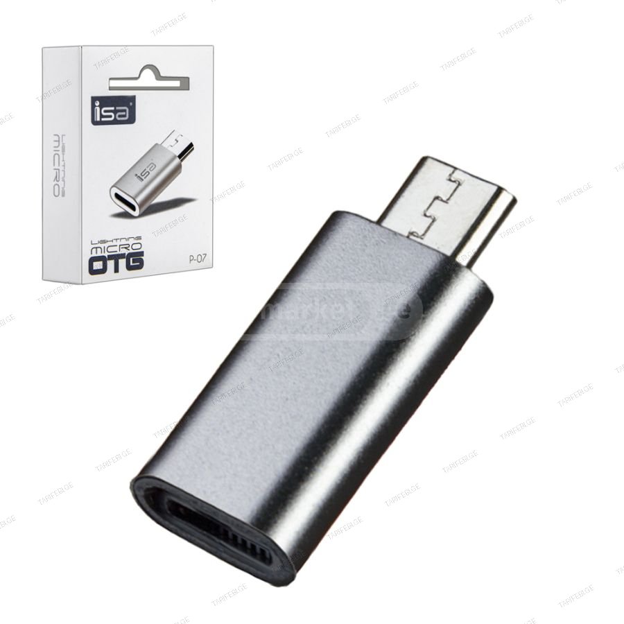 OTG ადაპტერი (Micro USB to Lightning) ISA P-07