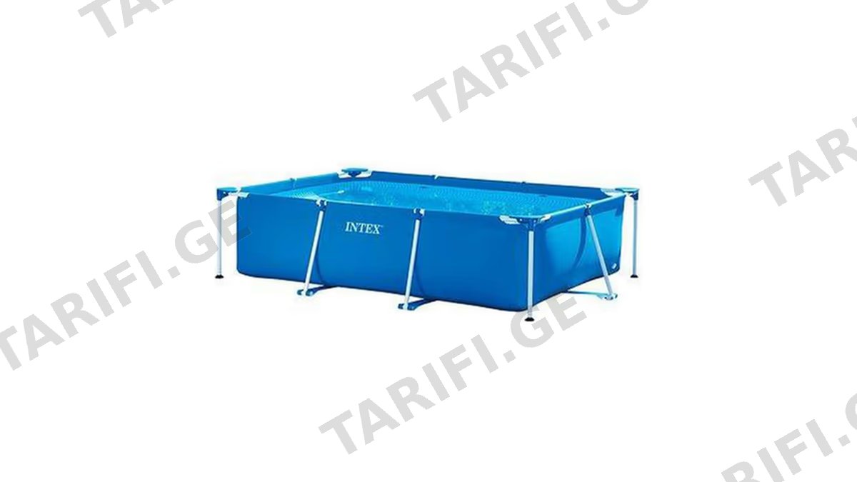 INTEX აუზი მართკუთხედი კარკასული 300X200X75სმ 1ც
