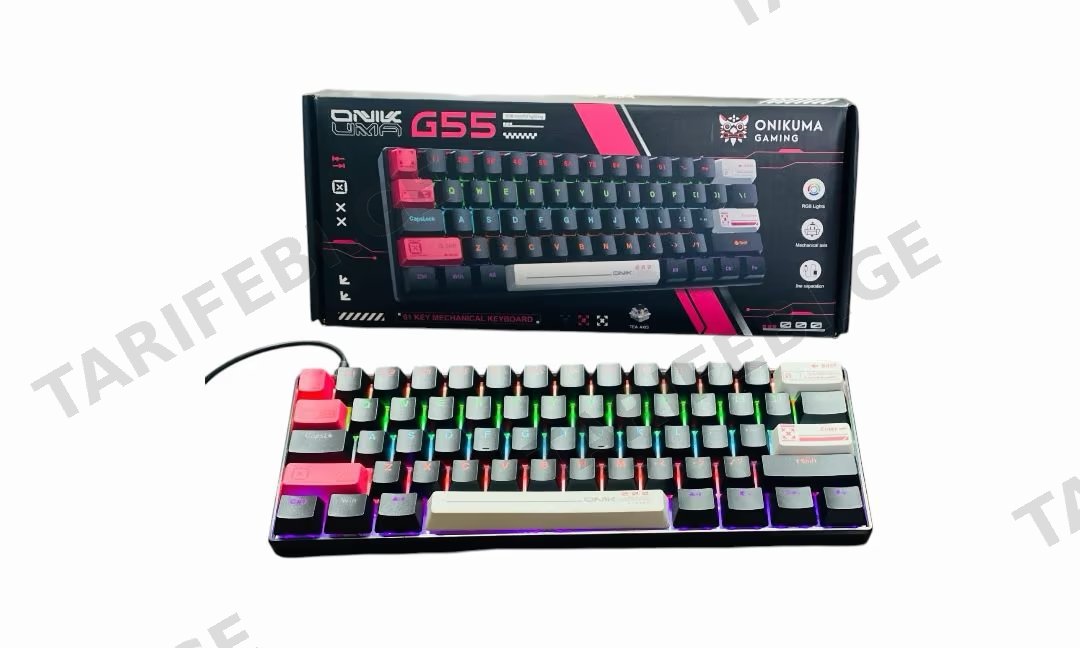 ONIKUMA G55 RGB Colorful Lightning Wired Gaming Mechanical Keyboard